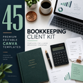 Bookkeeping Client Kit - 45 Premium Editable Canva Templates cover
