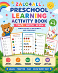 50-Page Preschool Activity Book Printable: Tracing & Matching for Ages 3-6 (PDF Download) - digital product preview 1