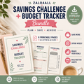 Savings Challenge & Budget Tracker Printable - 8 Page Budget Planner - Savings Tracker - Instant Download PDF - digital product preview 1