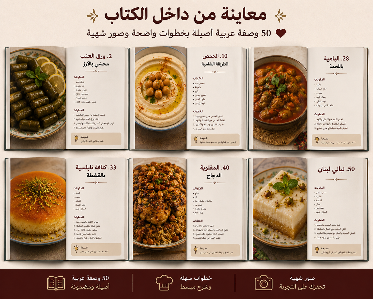 Arabic Cookbook PDF – 50 Authentic Arabic Recipe - digital product preview 3