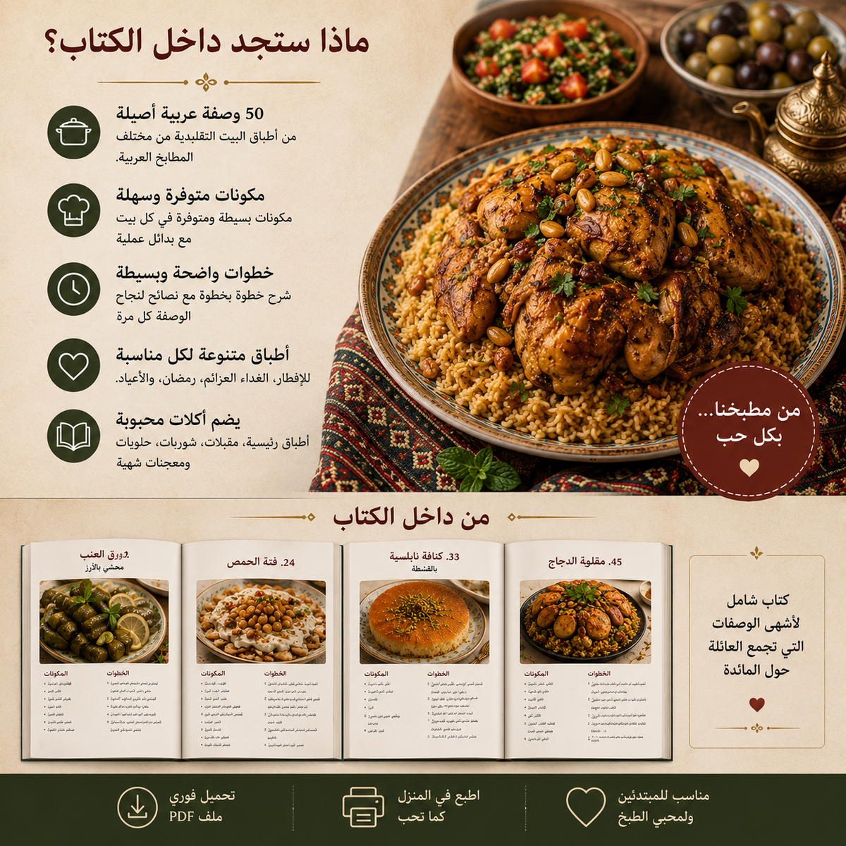 Arabic Cookbook PDF – 50 Authentic Arabic Recipe - digital product preview 2