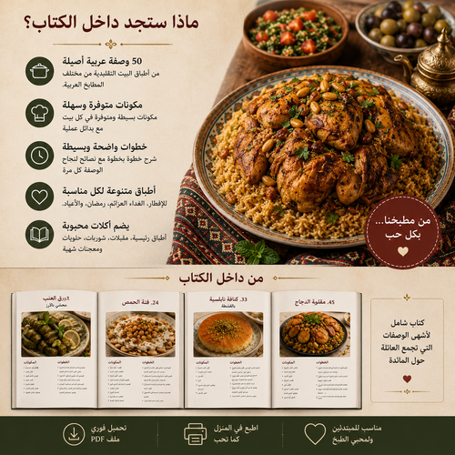 Arabic Cookbook PDF – 50 Authentic Arabic Recipe - digital product preview 2