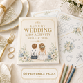 Luxury Wedding Kids Activity Collection | 60 Printable Pages premium cover