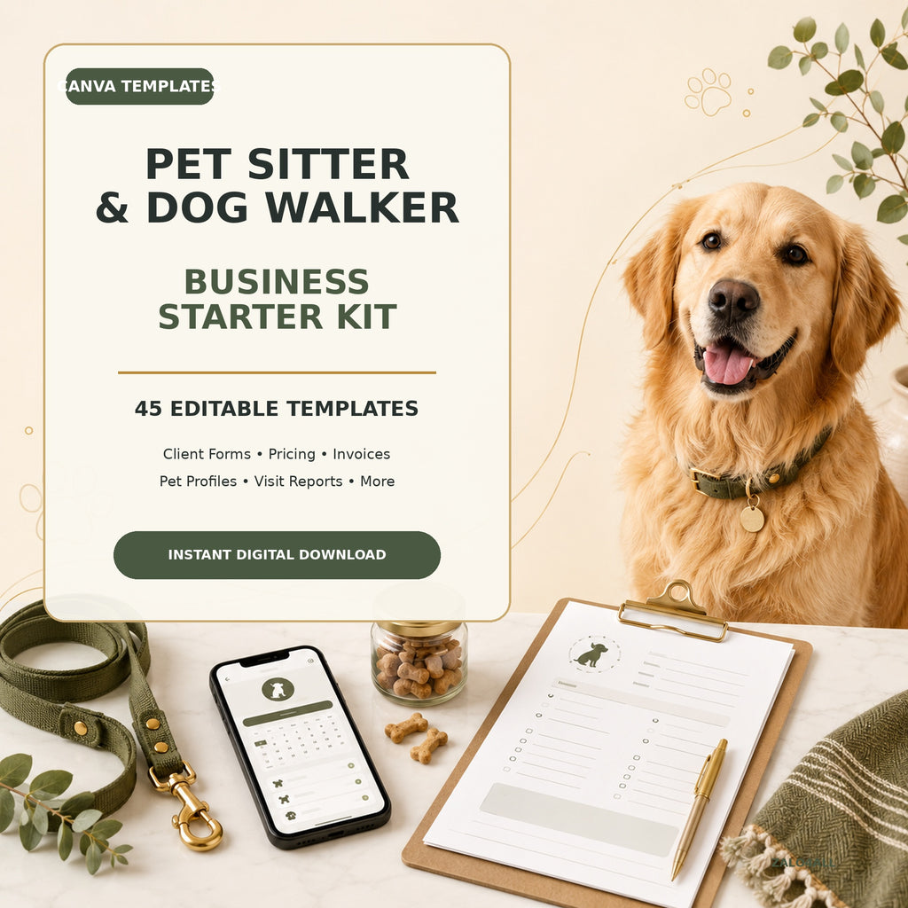 Pet sitter and dog walker business starter kit cover