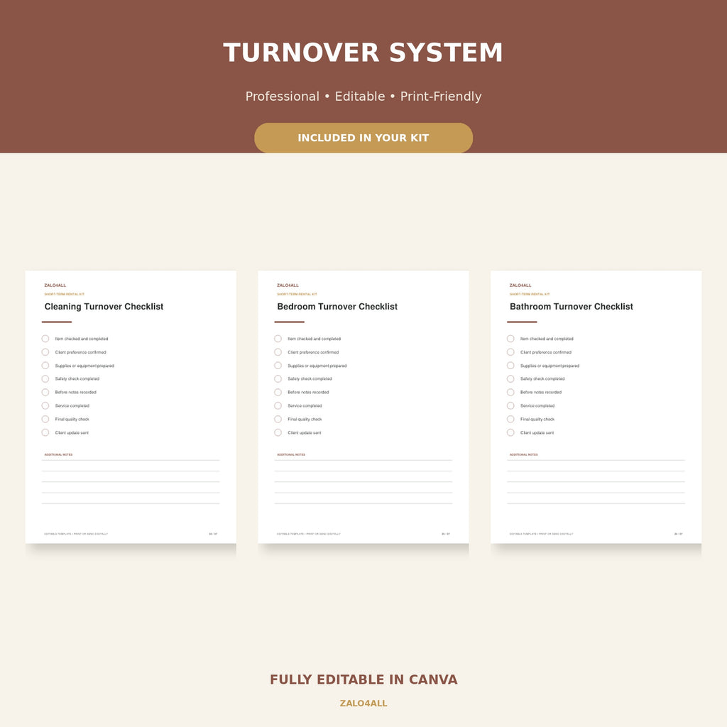 Airbnb Host Welcome Book & Management Kit | 37 Editable Canva Templates preview 3