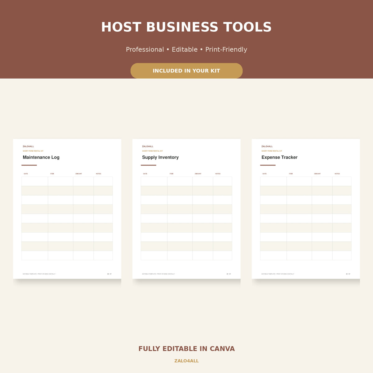 Airbnb Host Welcome Book & Management Kit | 37 Editable Canva Templates preview 4