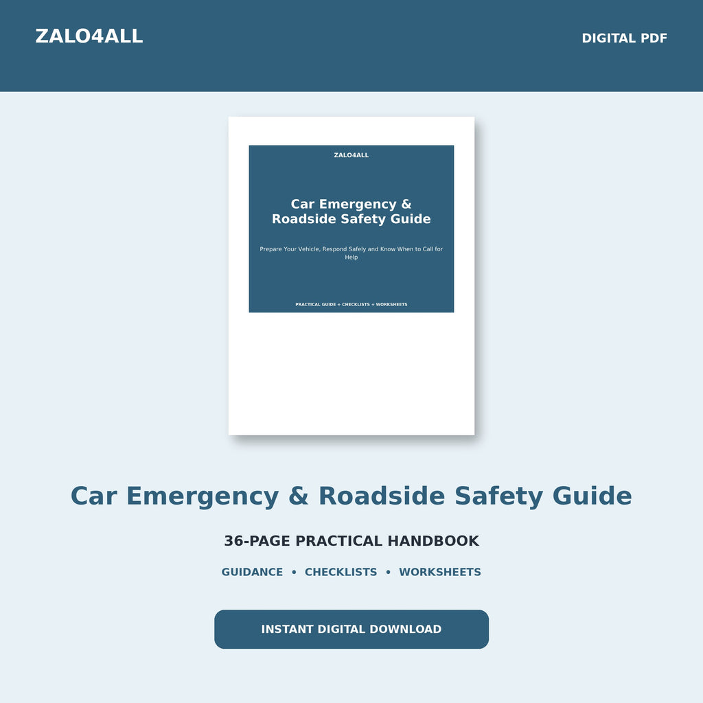 Car Emergency & Roadside Safety Guide | 36-Page Printable PDF cover