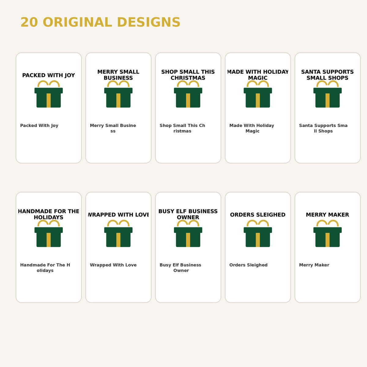 Christmas Small Business SVG Bundle | 20 Holiday PNG Cut Files - image 2