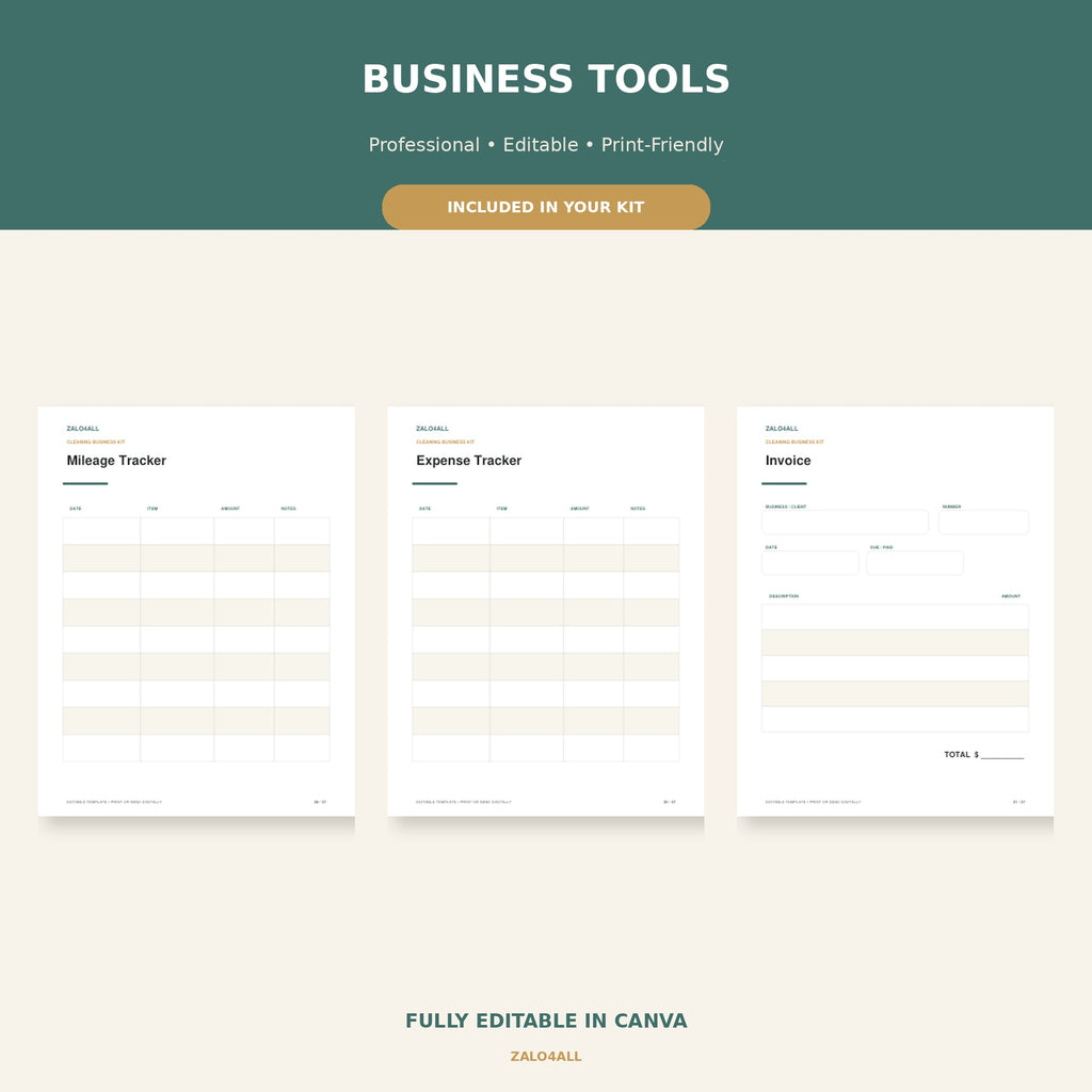 House Cleaning Business Starter Kit | 37 Editable Canva Templates preview 3