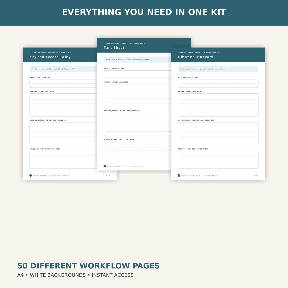 Cleaning Company Employee & Operations Kit - image 2