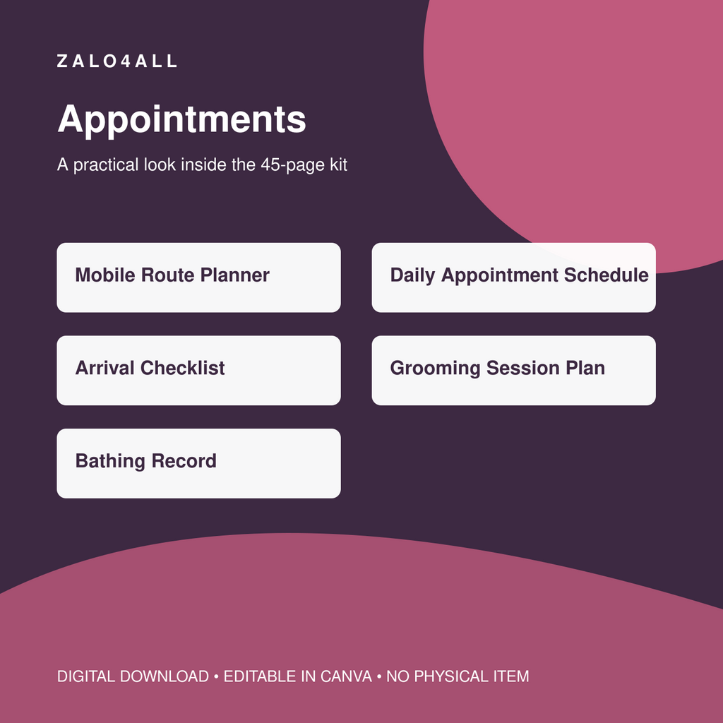 Mobile Dog Grooming Business Kit | 45 Editable Canva Templates - template preview 2