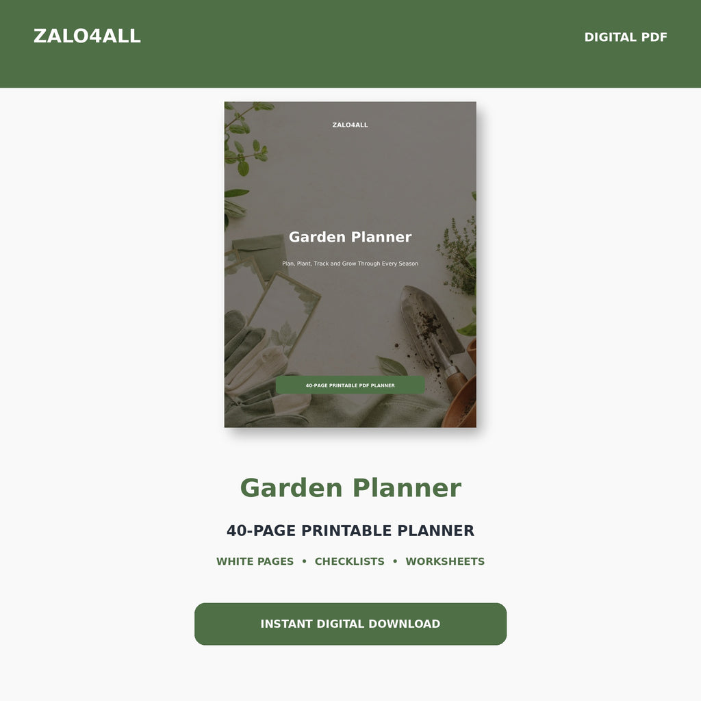 Garden Planner printable digital planner cover
