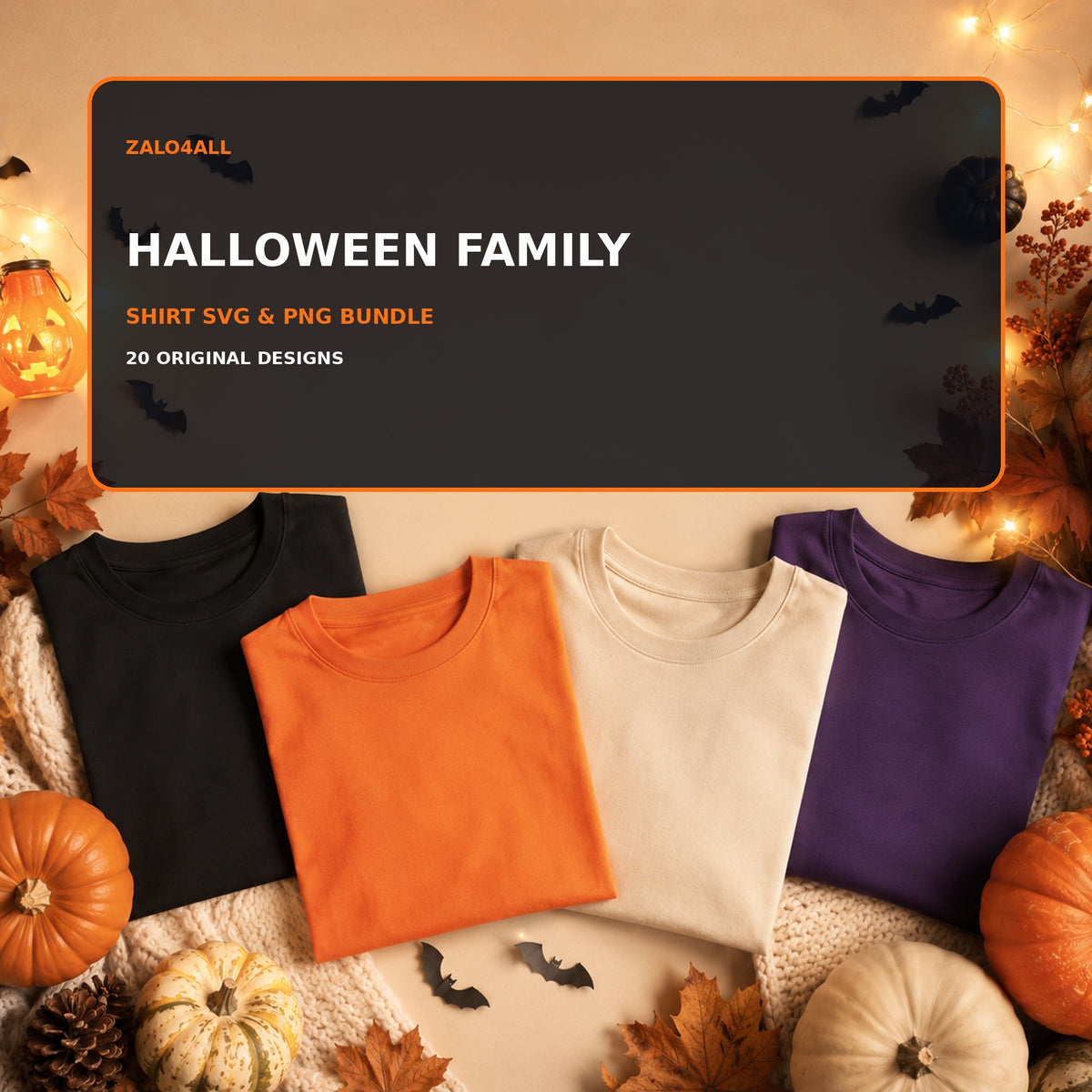 Halloween Family Shirt SVG Bundle | 20 Matching PNG Cut Files - image 1