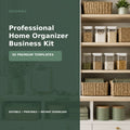 Professional Home Organizer Business Kit | 50 Premium Canva Templates – premium cover