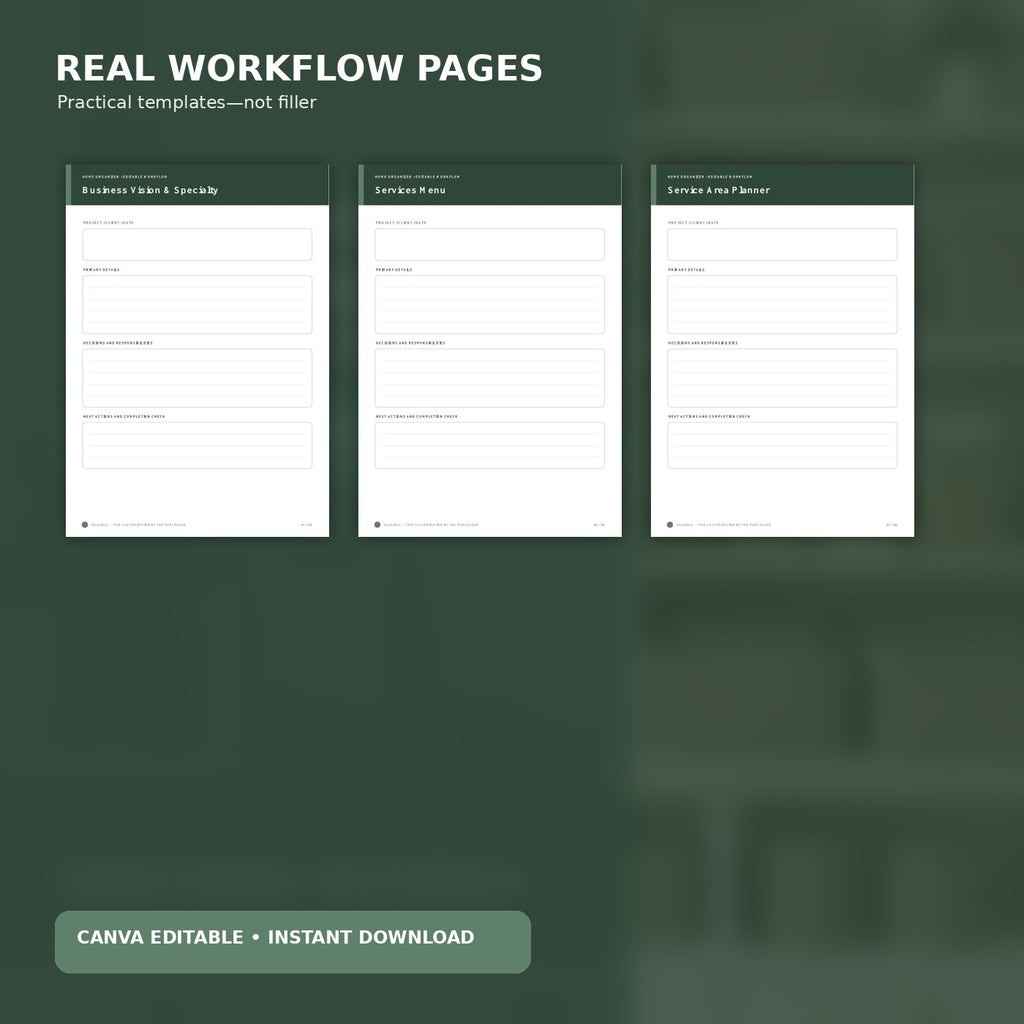 Professional Home Organizer Business Kit | 50 Premium Canva Templates – template preview 1