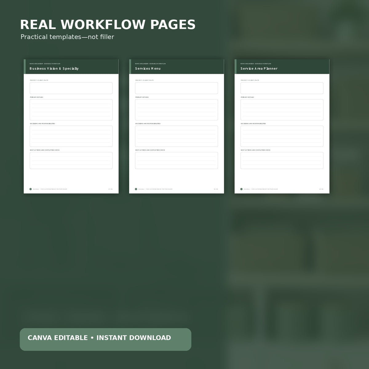 Professional Home Organizer Business Kit | 50 Premium Canva Templates – template preview 1