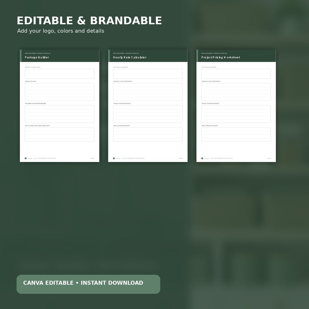 Professional Home Organizer Business Kit | 50 Premium Canva Templates – template preview 2
