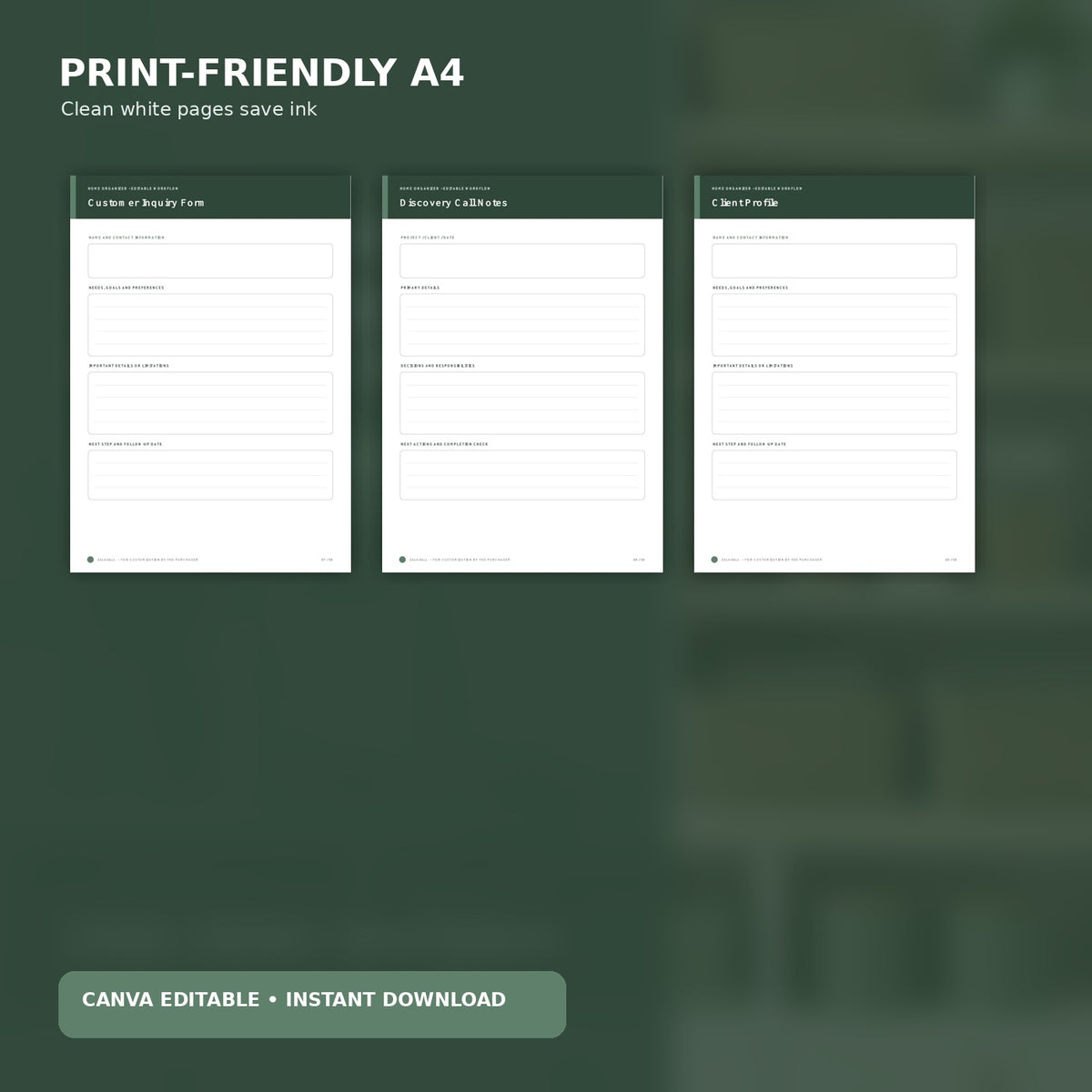 Professional Home Organizer Business Kit | 50 Premium Canva Templates – template preview 3