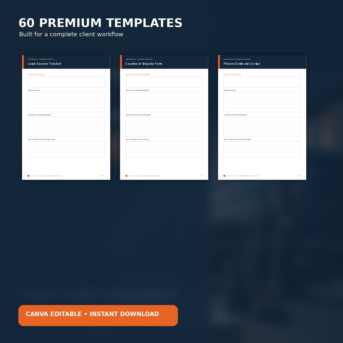 Junk Removal Business Operations Kit | 60 Premium Canva Templates – template preview 4
