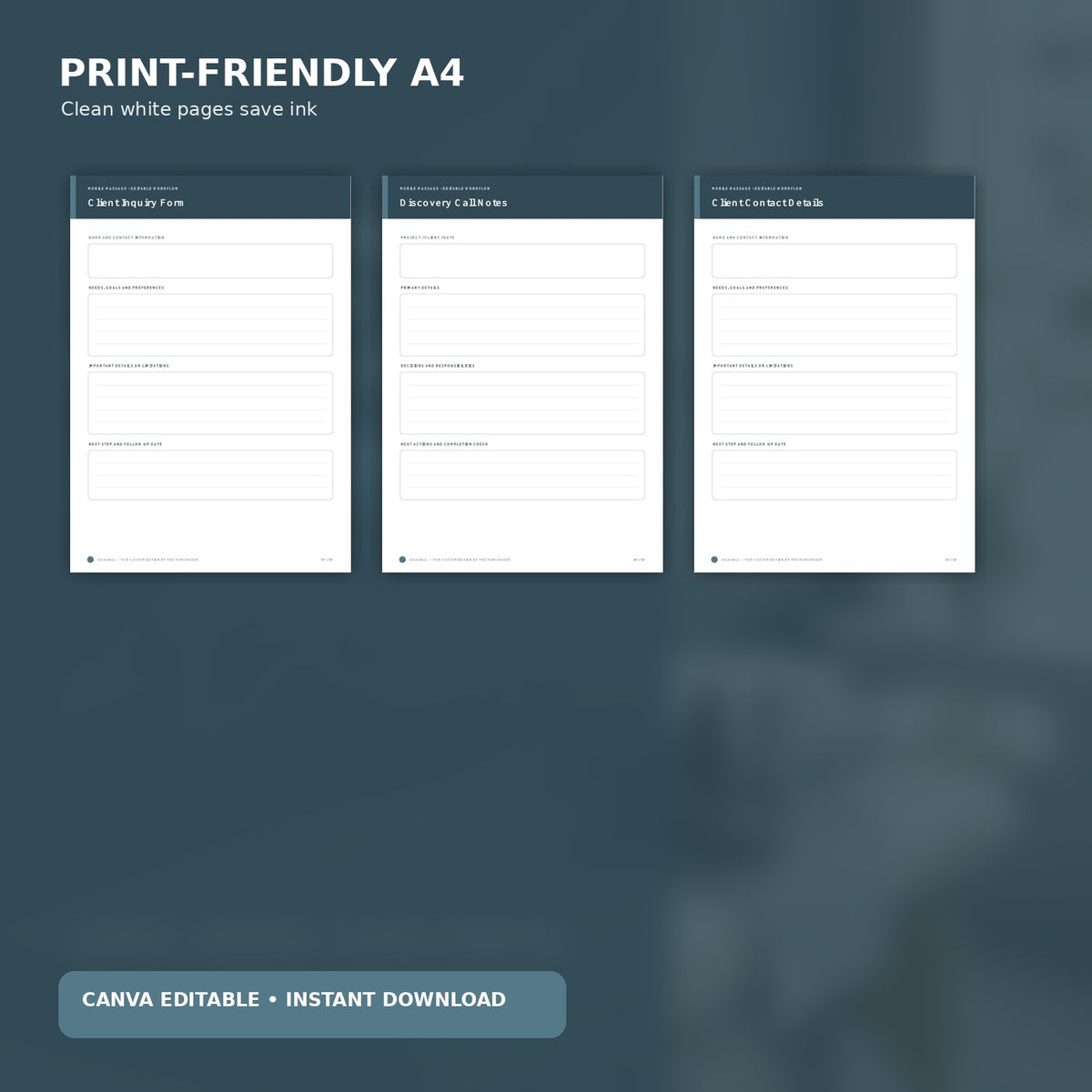 Mobile Massage Therapist Business Kit | 50 Premium Canva Templates – template preview 3