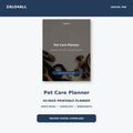 Pet Care Planner printable digital planner cover