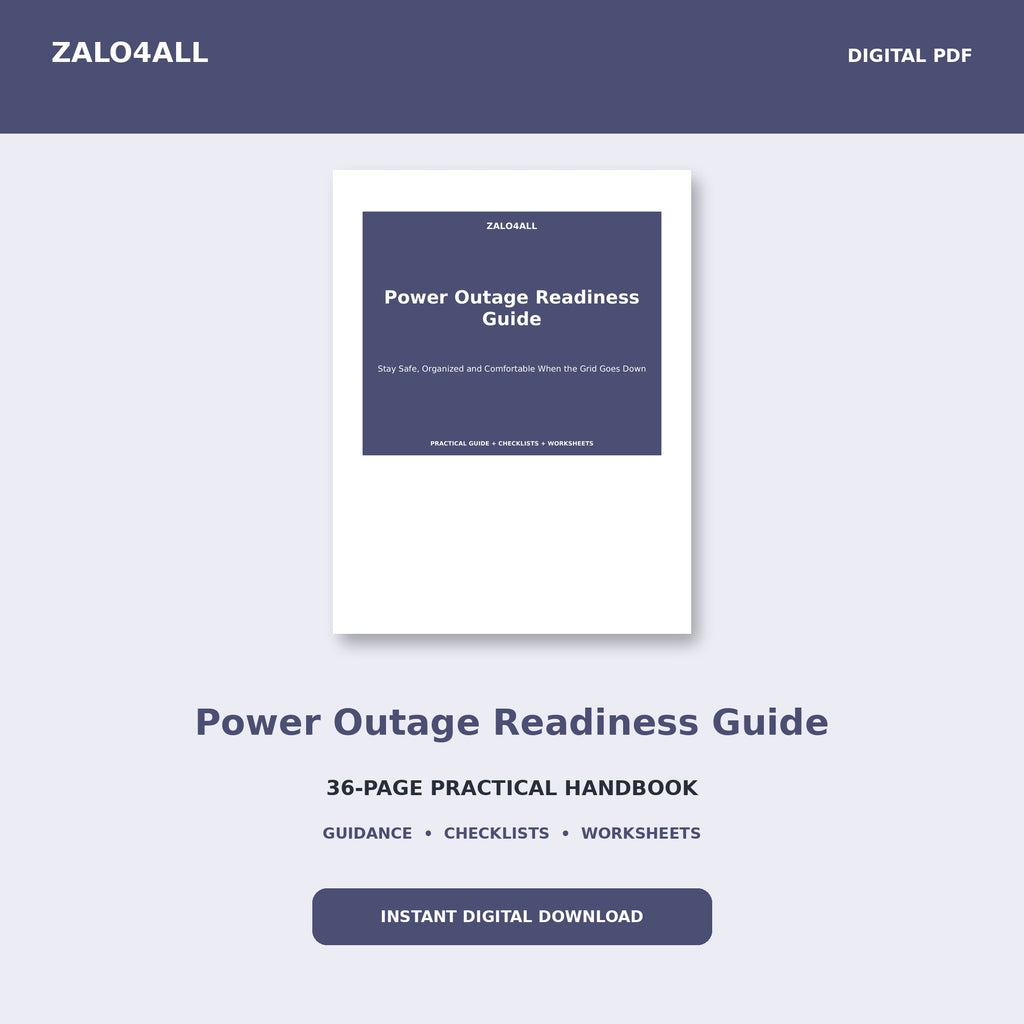 Power Outage Readiness Guide | 36-Page Printable PDF cover