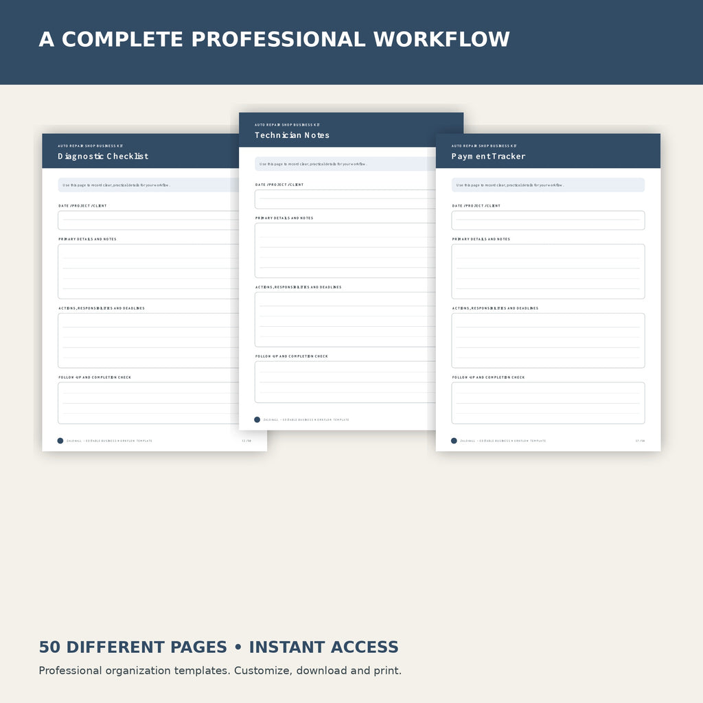 Auto Repair Shop Business Kit premium Canva kit - image 2