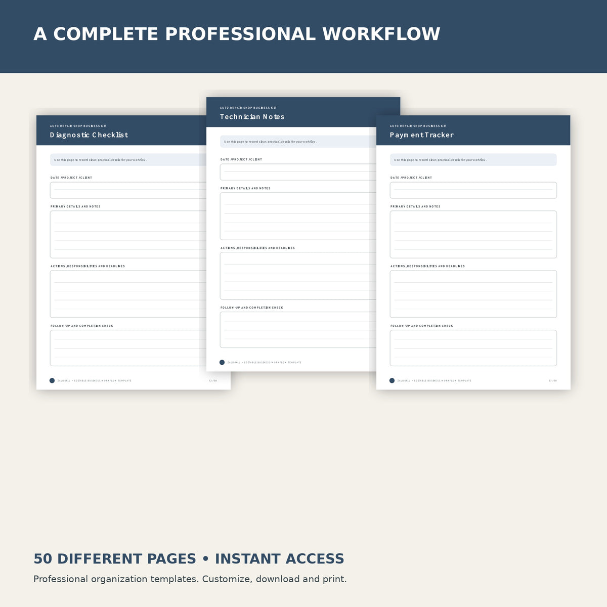Auto Repair Shop Business Kit premium Canva kit - image 2