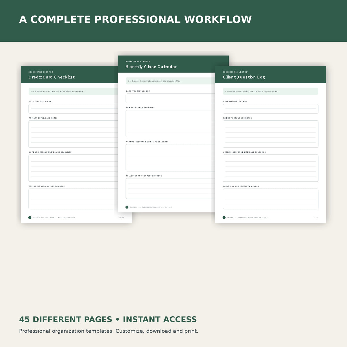 Bookkeeping Client Kit premium Canva kit - image 2