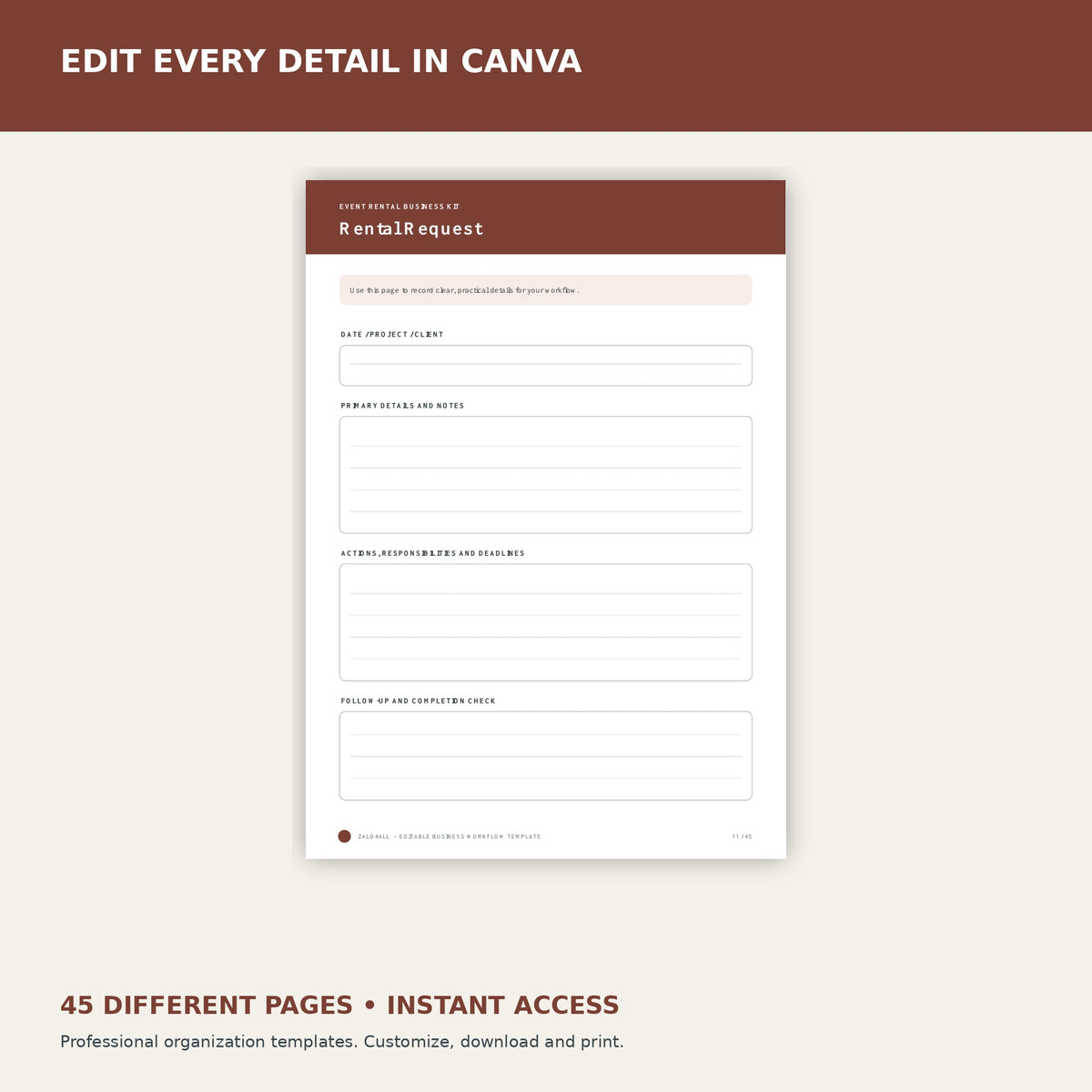Event Rental Business Kit premium Canva kit - image 3