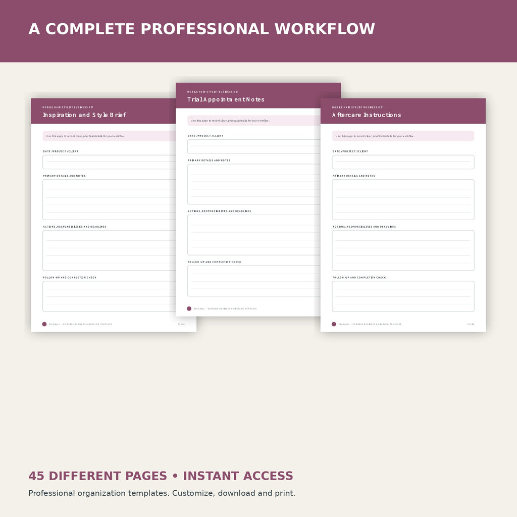 Mobile Hair Stylist Business Kit premium Canva kit - image 2