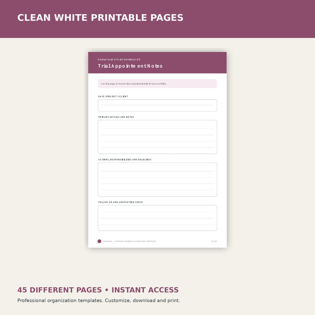 Mobile Hair Stylist Business Kit premium Canva kit - image 4