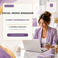 Social Media Manager Client Kit | 37 Editable Canva Templates product cover