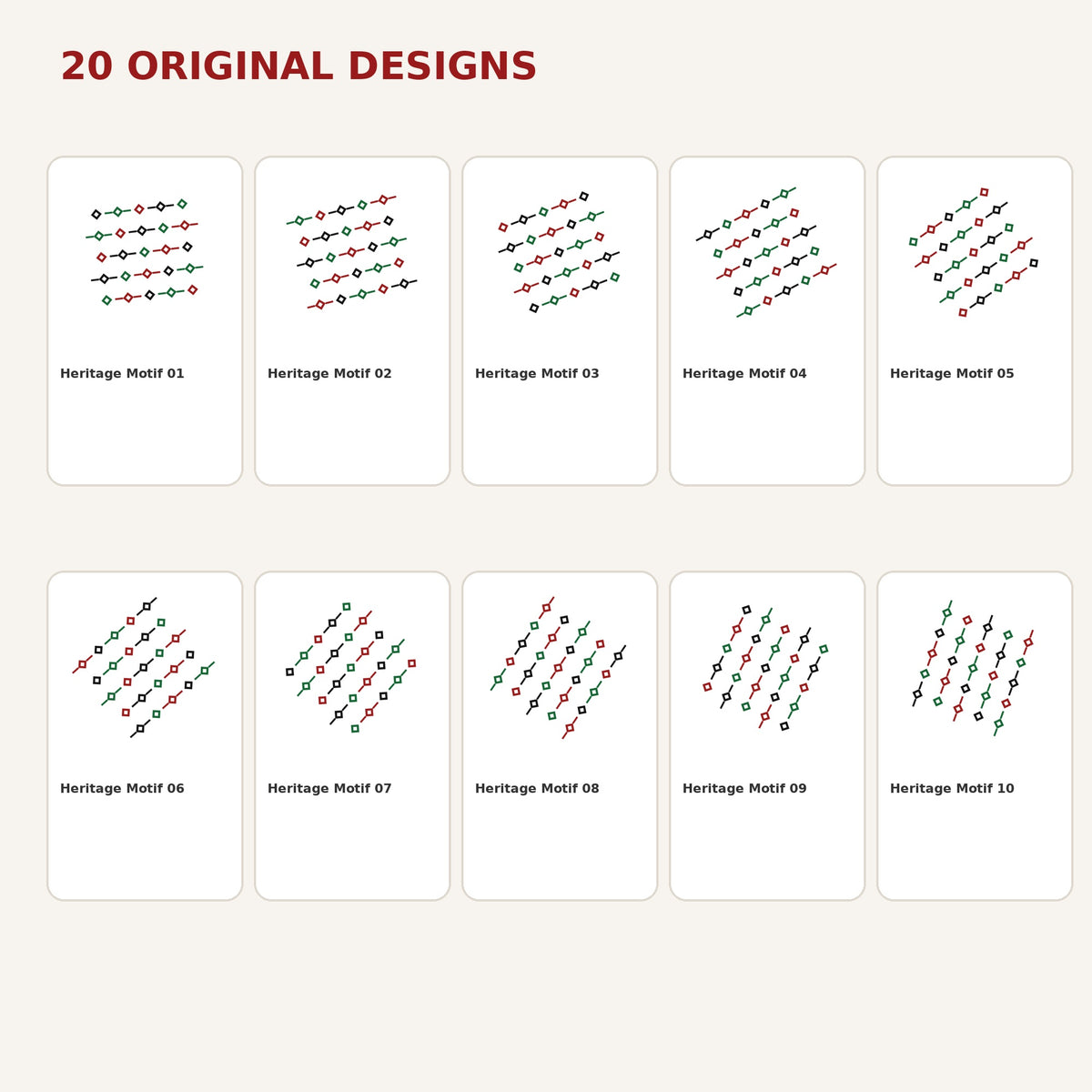 Palestinian Tatreez SVG Bundle | 20 Embroidery Motif PNG Files - image 2