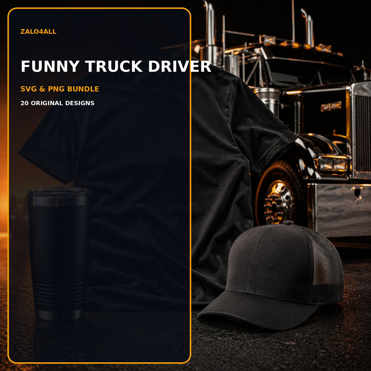 Funny Truck Driver SVG Bundle | 20 Trucking PNG Cut Files - image 1